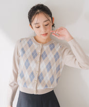 画像をギャラリービューアに読み込む, アーガイルカーディガン/MM548408
