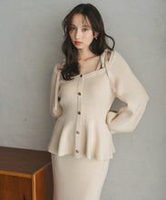 画像をギャラリービューアに読み込む, ペプラムニットスカートセット/TT547407
