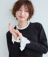 画像をギャラリービューアに読み込む, 【WEB限定予約販売/10月下旬発売予定】フリルレイヤードニット/MM548316
