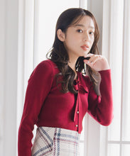 画像をギャラリービューアに読み込む, 【WEB限定予約販売/11月下旬発売予定】ラメ配色ボウタイニット/MM548322
