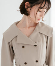 画像をギャラリービューアに読み込む, ビッグ襟付きトレンチ風ワンピース/TT547401
