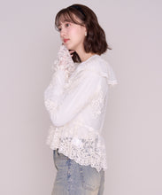 画像をギャラリービューアに読み込む, 【一部店舗限定】総レースラッフルフリルブラウス/MM658139
