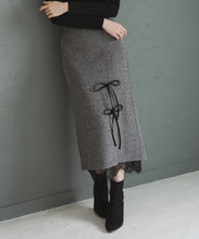 画像をギャラリービューアに読み込む, ネップツイードレーストリムスカート/TT547212
