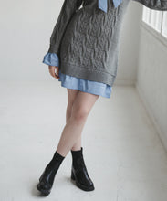 画像をギャラリービューアに読み込む, シャツレイヤードケーブルワンピース/TT547415
