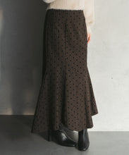 画像をギャラリービューアに読み込む, ストライプドットフロッキーマーメイドスカート/TT547214

