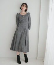 画像をギャラリービューアに読み込む, カットツイードフレアワンピース/TT547416
