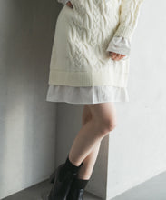 画像をギャラリービューアに読み込む, シャツレイヤードケーブルワンピース/TT547415
