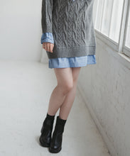 画像をギャラリービューアに読み込む, シャツレイヤードケーブルワンピース/TT547415
