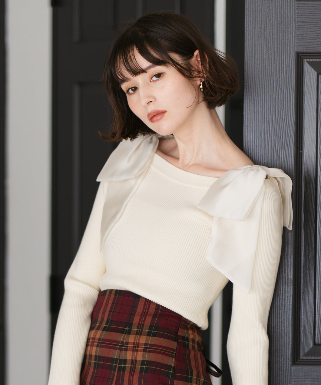 肩リボンシアーニット/TT548304