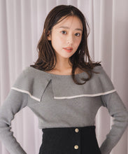 画像をギャラリービューアに読み込む, 2way配色アシメケープニット/MM548303
