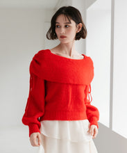 画像をギャラリービューアに読み込む, オフショルミドルゲージニット/TT548307
