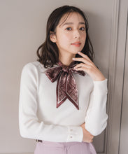 画像をギャラリービューアに読み込む, スカーフ付きリブニット/MM548324
