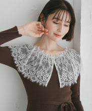 画像をギャラリービューアに読み込む, ビックレース衿マーメイドワンピース/TT547410
