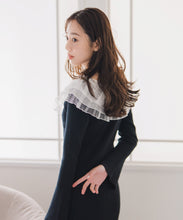 画像をギャラリービューアに読み込む, レースチュール襟マーメイドニットワンピース/MM547418
