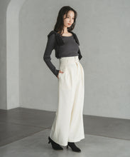 画像をギャラリービューアに読み込む, ベルト付きタックワイドパンツ/TT547301
