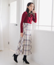 画像をギャラリービューアに読み込む, ロービングチェックAラインミディスカート/MM547215
