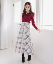 画像をギャラリービューアに読み込む, ロービングチェックAラインミディスカート/MM547215
