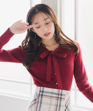 画像をギャラリービューアに読み込む, 【WEB限定予約販売/11月下旬発売予定】ラメ配色ボウタイニット/MM548322
