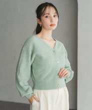 画像をギャラリービューアに読み込む, Vネックシャギーカーディガン/TT548402
