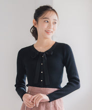 画像をギャラリービューアに読み込む, 【WEB限定予約販売/11月下旬発売予定】ラメ配色ボウタイニット/MM548322
