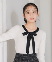 画像をギャラリービューアに読み込む, ラメ配色ボウタイニット/MM548322
