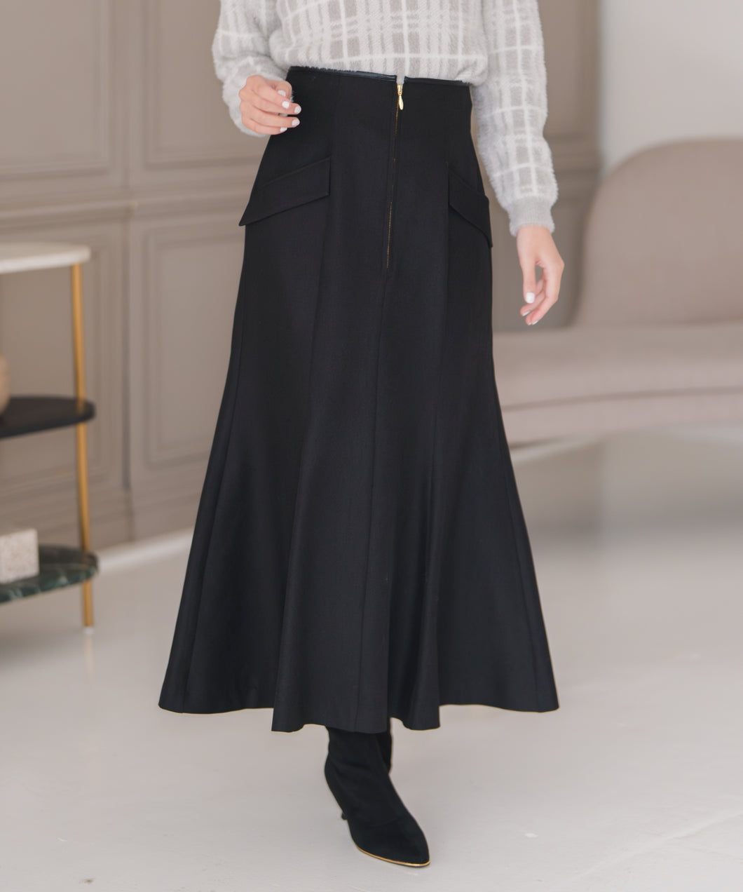 フロントジップマーメイドスカート/MM547216
