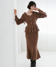 画像をギャラリービューアに読み込む, 【予約販売/11月下旬発売予定】ペプラムニットスカートセット/TT547407
