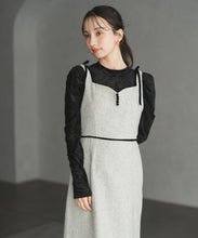 画像をギャラリービューアに読み込む, ツイードレーストリミングジャンスカ/TT547417
