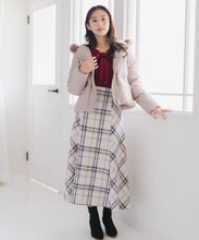 画像をギャラリービューアに読み込む, ロービングチェックAラインミディスカート/MM547215
