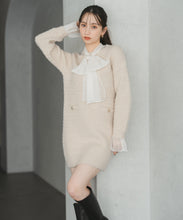 画像をギャラリービューアに読み込む, チュールボウタイラメニットミニワンピース/TT547418
