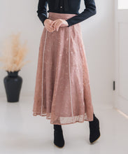 画像をギャラリービューアに読み込む, ラメ刺繍パイピングスカート/MM547220
