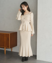 画像をギャラリービューアに読み込む, ペプラムニットスカートセット/TT547407
