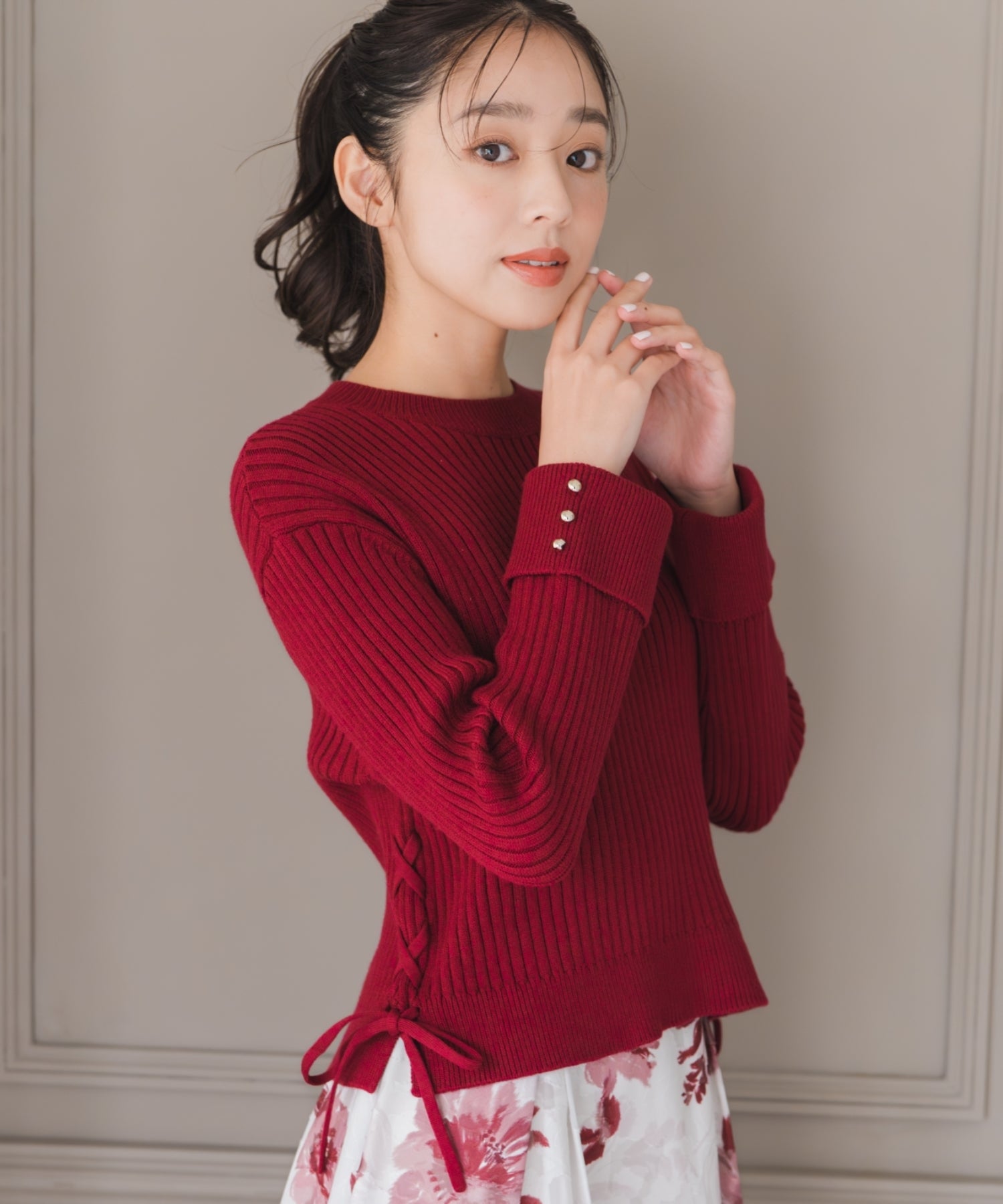 サイドレースアップミドルリブニット/MM548320 – MISCH MASCH|31 Sons