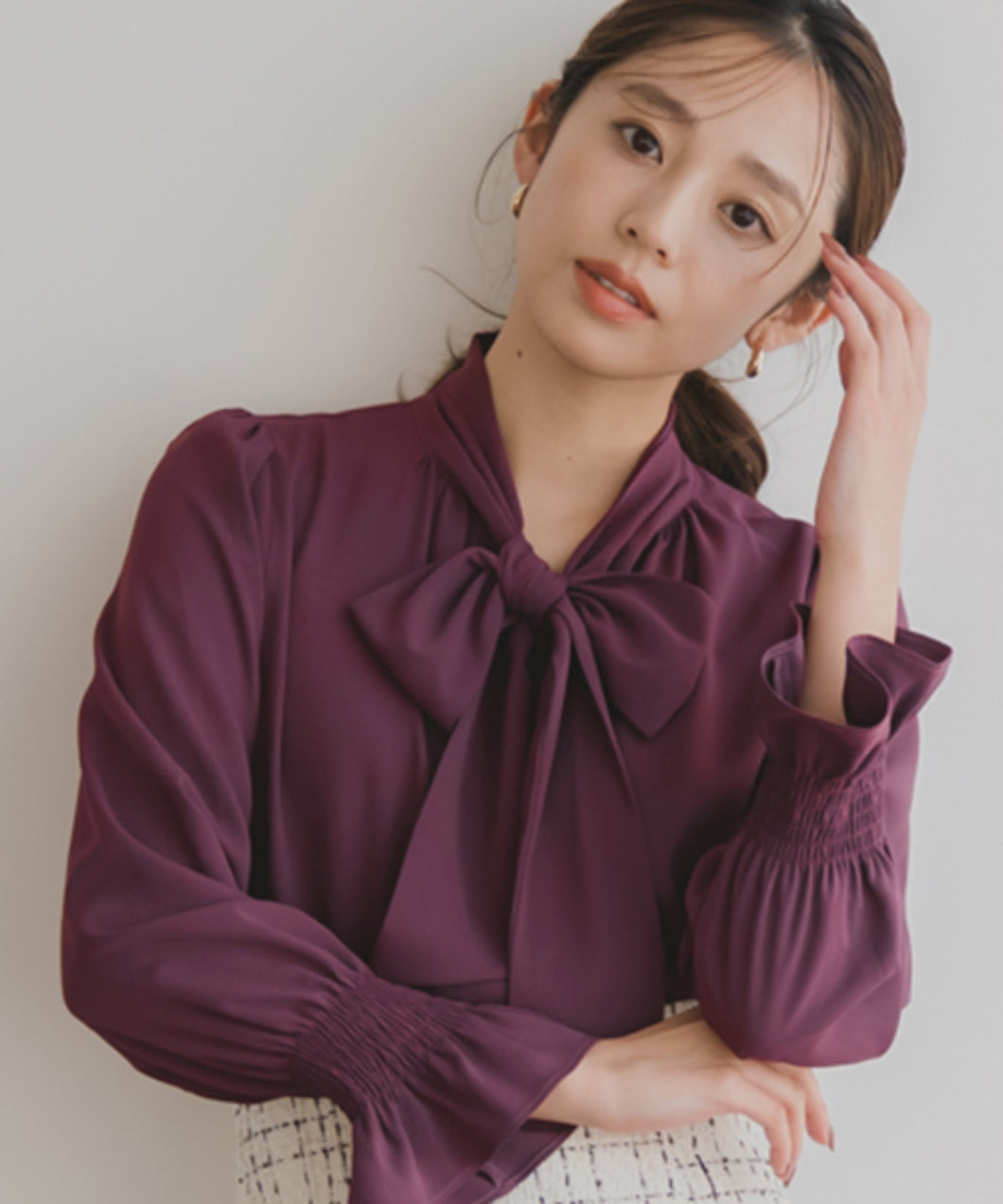 ボウタイシャーリングブラウス/MM548101