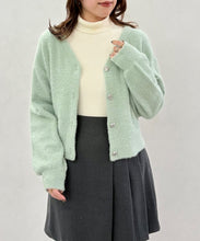 画像をギャラリービューアに読み込む, Vネックシャギーカーディガン/TT548402
