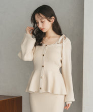 画像をギャラリービューアに読み込む, ペプラムニットスカートセット/TT547407
