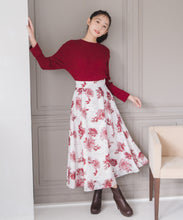 画像をギャラリービューアに読み込む, 水彩フラワーカットジャガードスカート/MM547213
