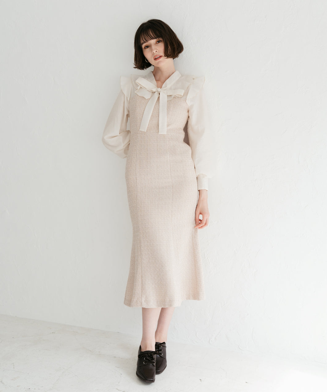 ボウタイツイードドッキンクグワンピース/TT547408