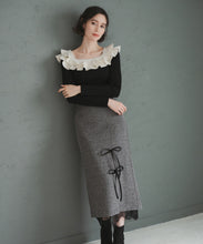 画像をギャラリービューアに読み込む, ネップツイードレーストリムスカート/TT547212
