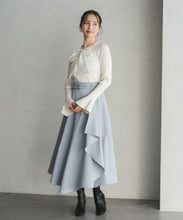 画像をギャラリービューアに読み込む, ベルト付きアシメフレアスカート/TT547216
