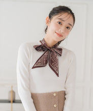 画像をギャラリービューアに読み込む, スカーフ付きリブニット/MM548324
