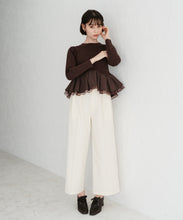 画像をギャラリービューアに読み込む, 【予約販売/11月上旬発売予定】異素材切替ペプラムニット/TT548309
