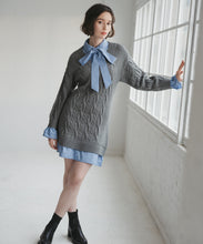 画像をギャラリービューアに読み込む, シャツレイヤードケーブルワンピース/TT547415
