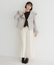 画像をギャラリービューアに読み込む, 【予約販売/11月上旬発売予定】異素材切替ペプラムニット/TT548309
