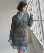 画像をギャラリービューアに読み込む, シャツレイヤードケーブルワンピース/TT547415
