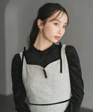 画像をギャラリービューアに読み込む, ツイードレーストリミングジャンスカ/TT547417
