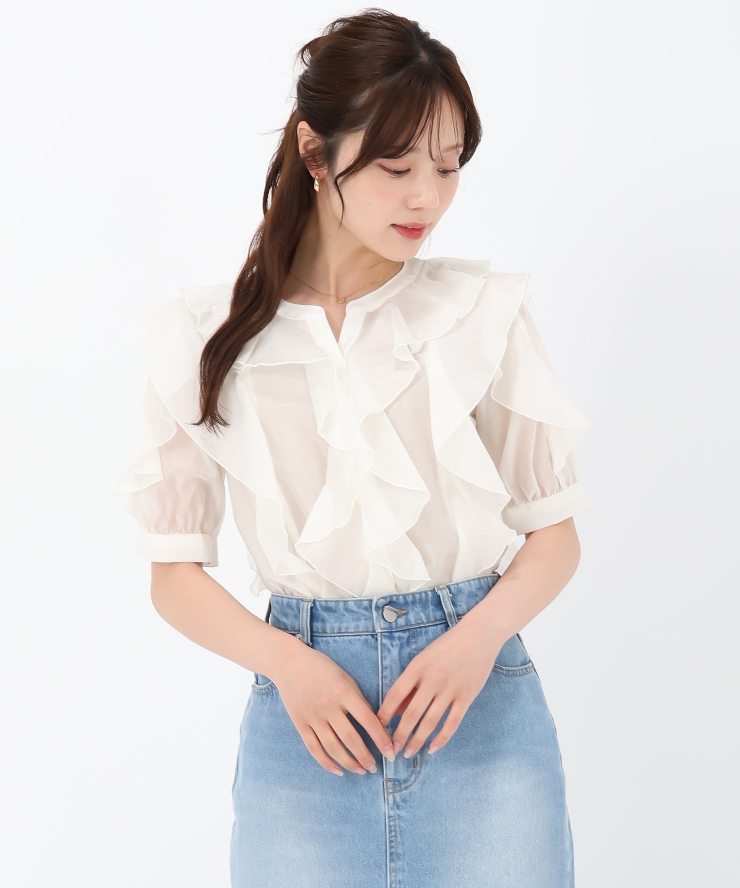 シアーラッフルブラウス/TT528101 – MISCH MASCH|31 Sons de mode