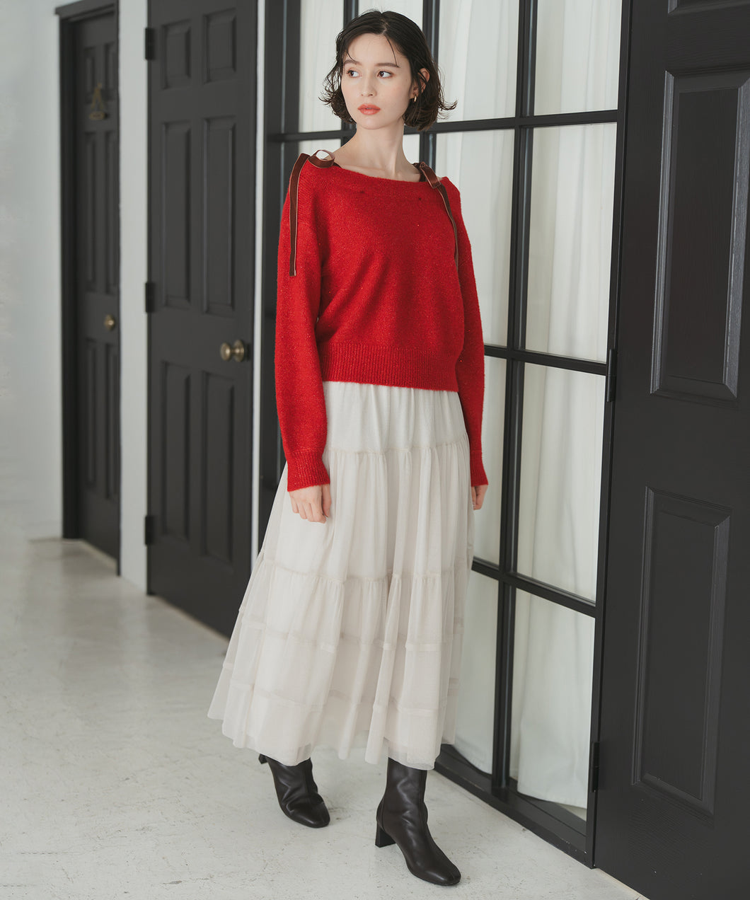 チュールラメティアードスカート/TT547211