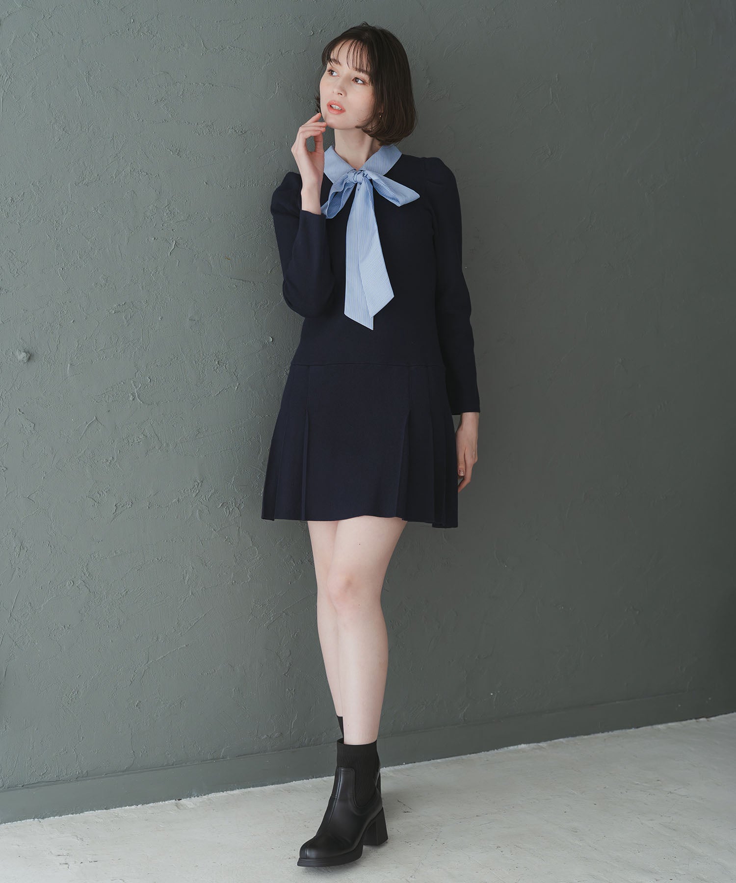 襟付きミニニットワンピース/TT547406 – MISCH MASCH|31 Sons de mode