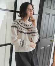 画像をギャラリービューアに読み込む, 【予約販売/11月中旬発売予定】ノルディック柄ニット/TT548315
